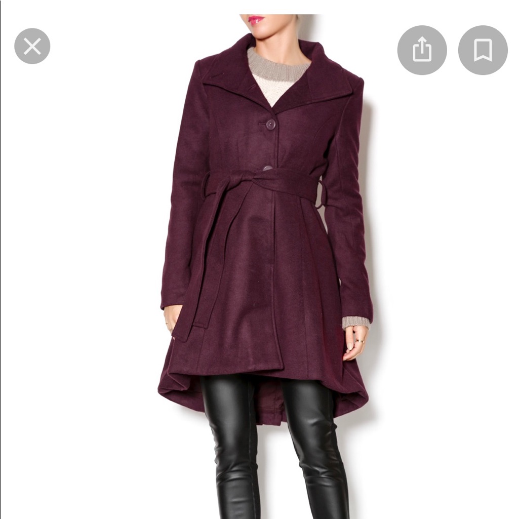 Bb Dakota Plum Pea Coat